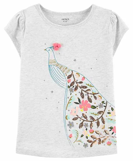 Carter's Peacock Jersey Tee - Grey