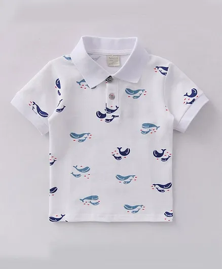 Kookie Kids Half Sleeves Tee Male White 5T