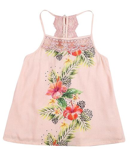 GINI & JONY Sleeveless Flower Print Top - Pink
