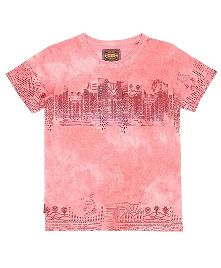 GINI & JONY Short Sleeves City Printed T-Shirt - Pink