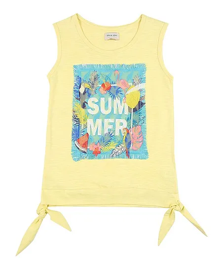 GINI & JONY Sleeveless Summer Print Top - Yellow