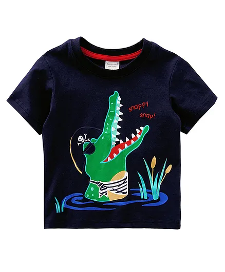 Kookie Kids Half Sleeves Tee Crocodile - Navy