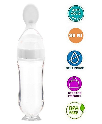 The Little Lookers Squeezy Silicone Food Feeder Pink - 90 ml
