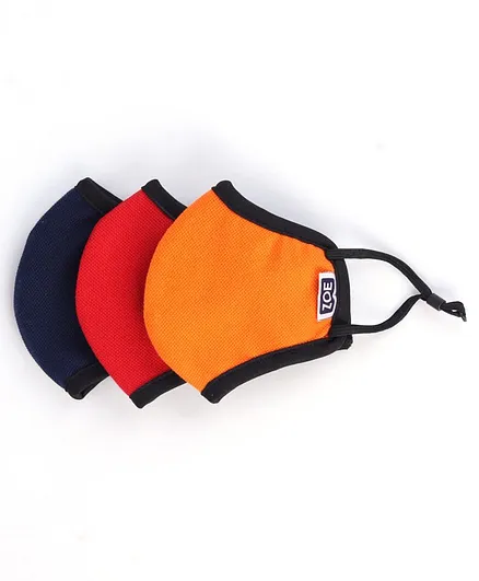 Reusable Face Masks Pack Of 3 - Multicolor