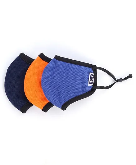 Reusable Face Masks Pack Of 3 - Multicolor