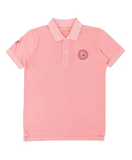 GINI & JONY Half Sleeves Solid Color T-Shirts - Pink