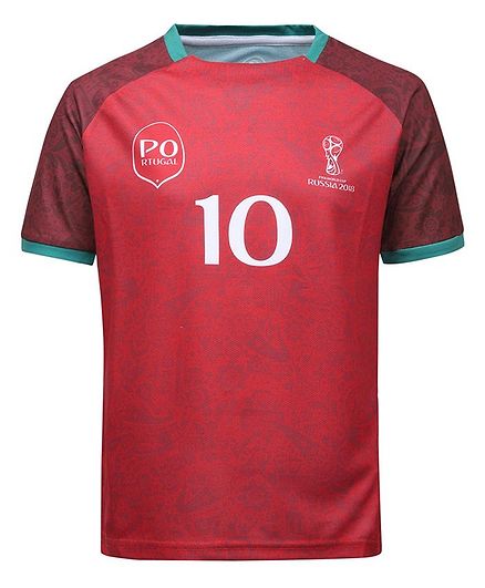 Alcis Printed Half Sleeves Number Print Tee - Red