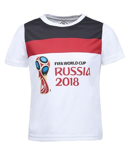 Alcis Half Sleeves Russia 2018 Print Tee - White