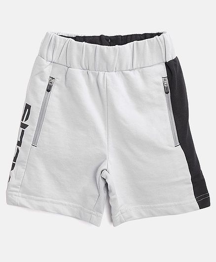 Alcis Text Print Shorts - Grey