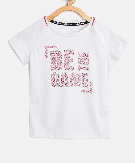 Alcis Half Sleeves Printed Tee - White