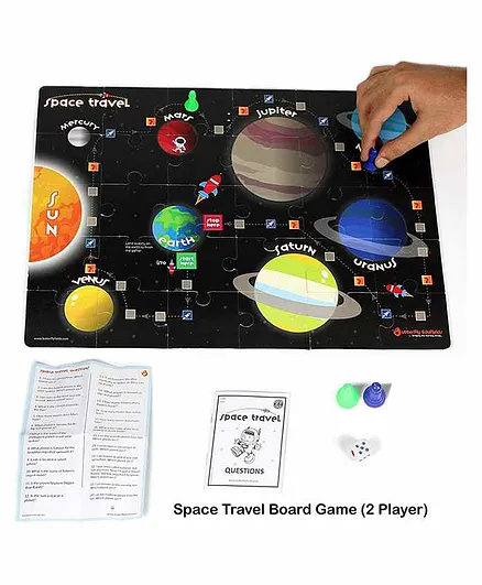 Butterfly Edufields Solar System & World Map Jigsaw Floor Puzzle - 30 Pieces