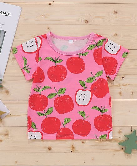 Kookie Kids Short Sleeve Tee Fruit Print - Pink