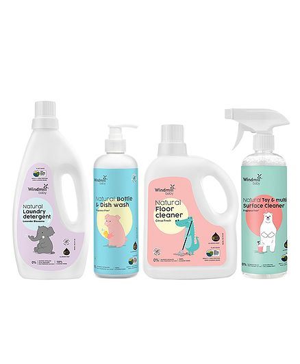 Windmill Baby Natural Cleaning Combo Kit - Pack of 4