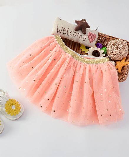 Kookie Kids Knee Length Skirt - Peach