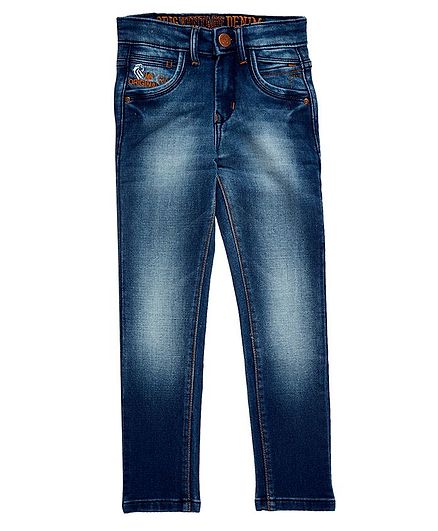LEO Solid Full Length Jeans - Blue