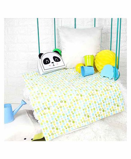 Kicks & Crawl Printed Waterproof Bed Protector Sheet - Multicolor