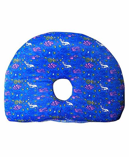 The White Willow Memory Foam Infant Baby Head Shaping Pillow for Preventing Head for Flat Head Syndrome Ideal for 0-12 Age - Blue