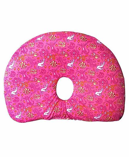The White Willow Memory Foam Infant Baby Head Shaping Pillow for Preventing Head for Flat Head Syndrome Ideal for 0-12 Age - Pink