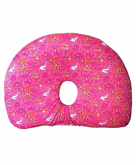 The White Willow Memory Foam Infant Baby Head Shaping Pillow for Preventing Head for Flat Head Syndrome Ideal for 0-12 Age - Pink