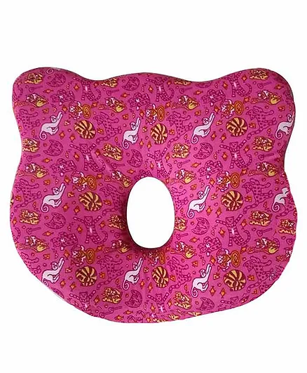 The White Willow Memory Foam Infant Baby Head Shaping Pillow for Preventing Head for Flat Head Syndrome Ideal for 0-12 Age - Pink