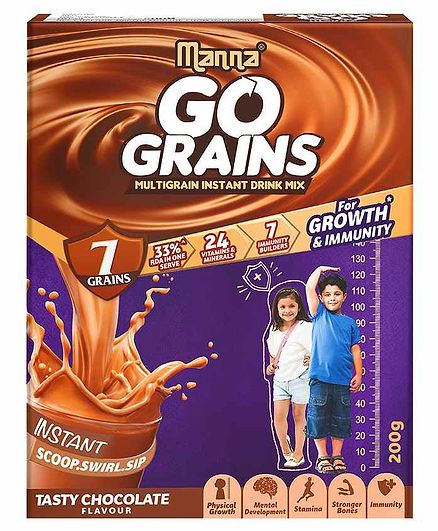 Manna Go Grains Instant Multigrain Health & Nutrition Drink - 200 Grams