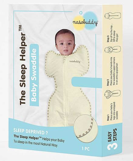 Nasobuddy The Sleep Helper Baby Swaddle - Cream