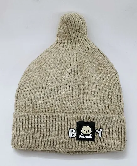 Kid-O-World Boy Patch Textured Cap - Light Brown - Diameter 17 cm