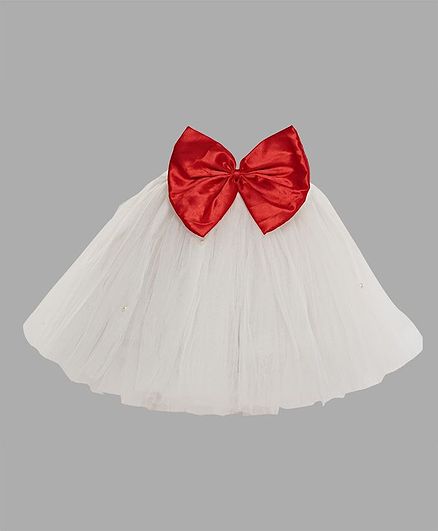 Pink Chick Christmas Tutu Skirt - White