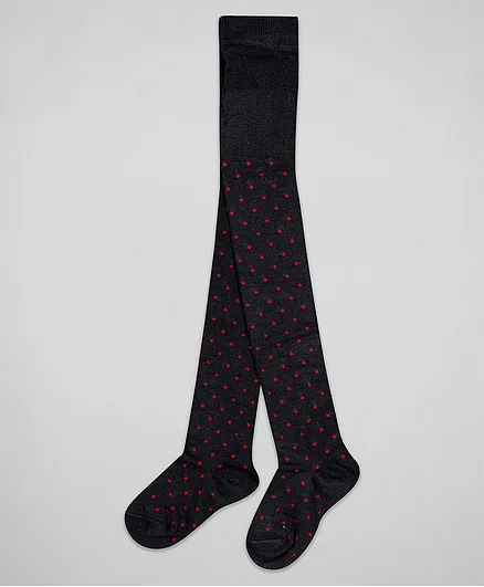 The Sandbox Clothing Co Polka Dotted Stockings - Navy Blue