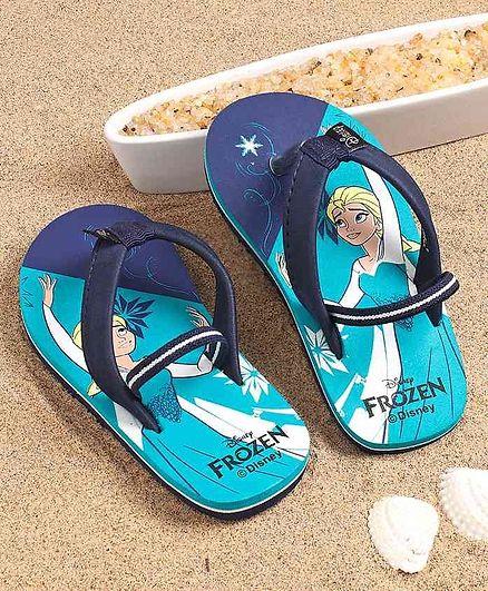 Disney Flip Flops Frozen Print - Blue