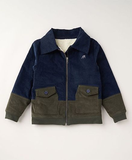 Angel & Rocket Solid Full Sleeves Jacket - Blue