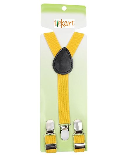 Tiekart Solid Colour Suspender - Yellow