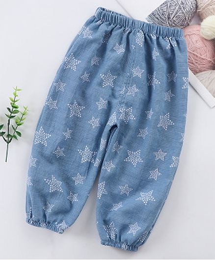 Kookie Kids Full Length Lounge Pant Star Print - Blue