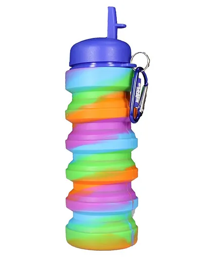 Smily Kiddos Silicone Expandable & Foldable Bottle Multicolor - 500 ml