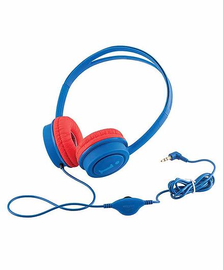 iBall Musi Wired Headphones Without Mic- Dark Blue Red