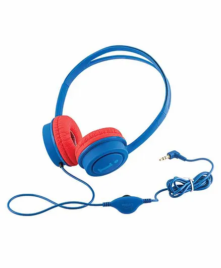 iBall Musi Wired Headphones Without Mic- Dark Blue Red