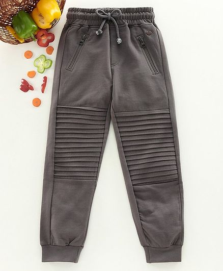 Ed-a-Mamma Full Length Pintucked Panel Design Joggers - Grey