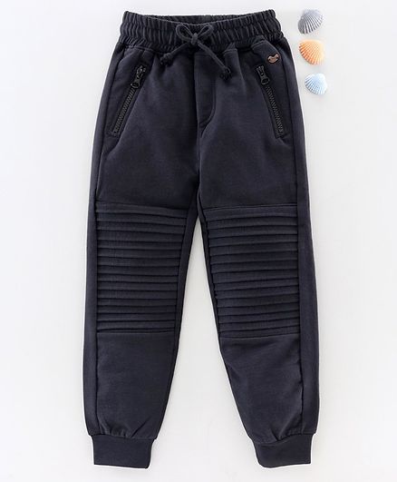 Ed-a-Mamma Full Length Pintucked Panel Design Joggers - Black