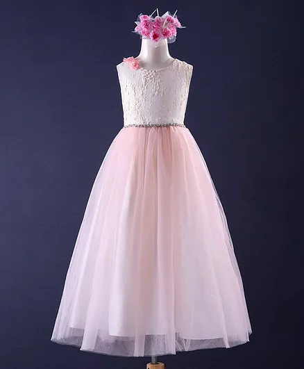 Mark & Mia Sleeveless Dress Bead Embellishment - Pink