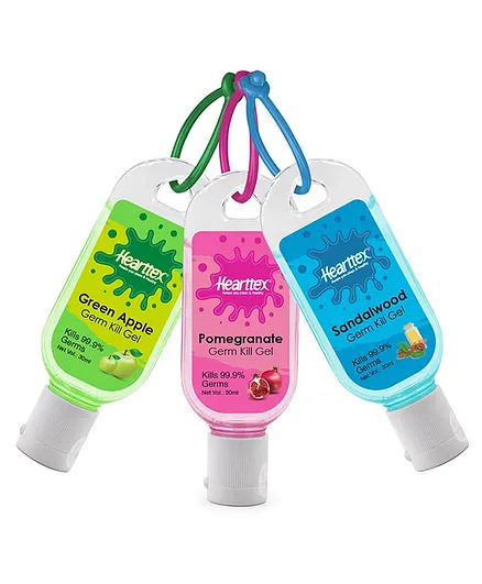 Hearttex Germ Kill Sanitizer Gel Pack of 4 - 30 ml Each