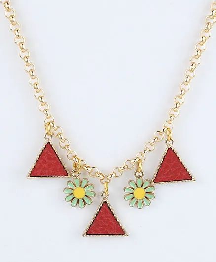 Asthetika Floral Charms Necklace - Red