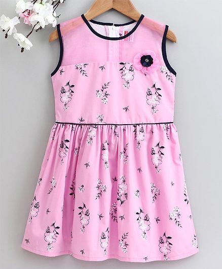 Twetoons Sleeveless Frock Floral Print - Pink