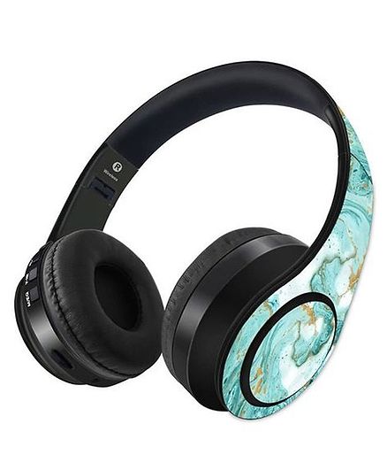 Macmerise Marble Twist Wireless On Ear Bluetooth Headphones - Blue