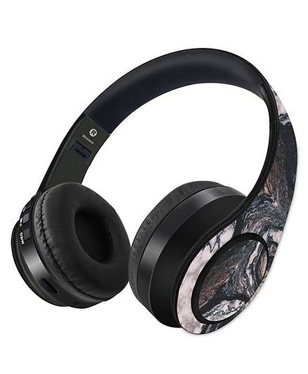 Macmerise Marble Twist Wireless On Ear Bluetooth Headphones - Black