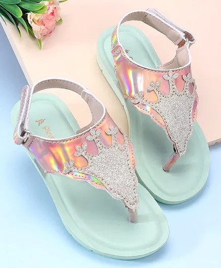 Pine Kids Sandals With Velcro Closure - Silver