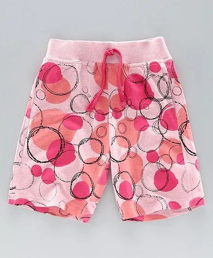 Doreme Cotton Shorts Circle Print - Pink