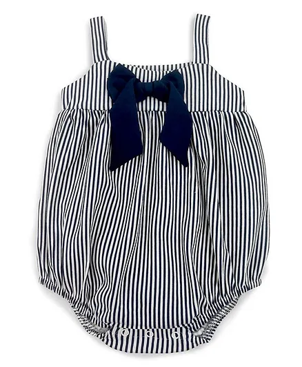 Babyhug Sleeveless Cotton Onesie - Blue