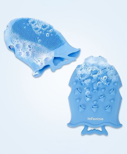 Infantso Silicone Bathing Brush - Blue