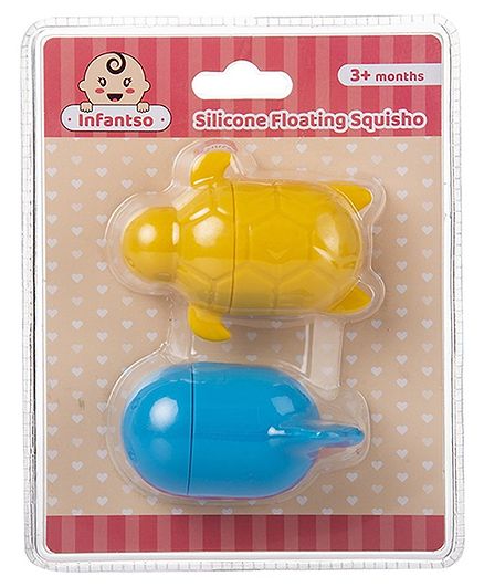 Infantso Silicone Bath Toy Set of 2 - Blue Yellow