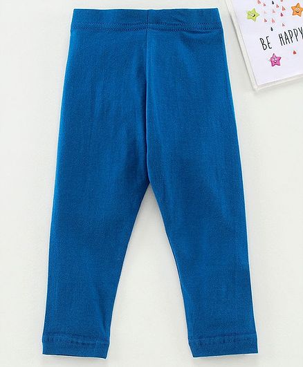 Babyhug Ankle Length Solid Leggings - Navy